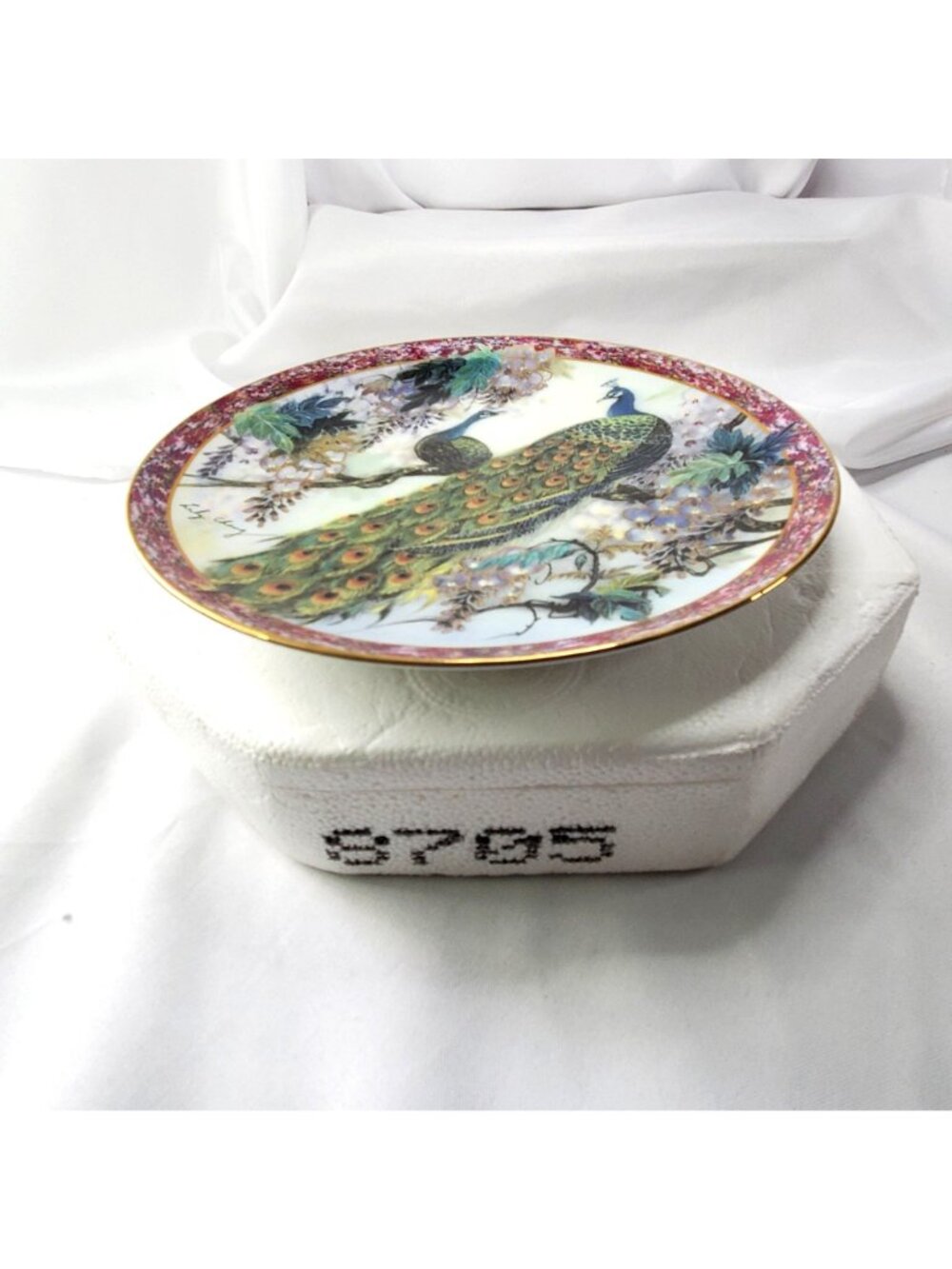Beauty Peacock Plate By Lily Chang Gardens Of Paradise 1993 COA - Picture 12 of 12